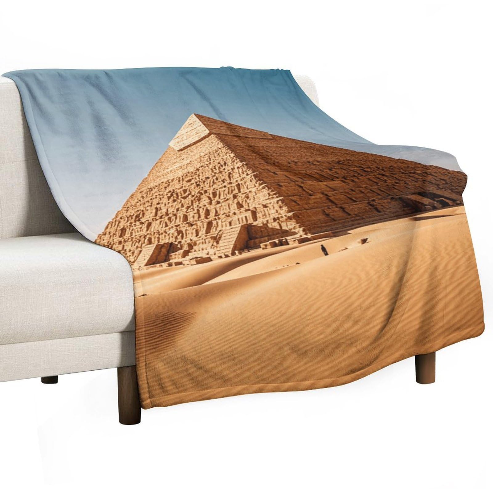 Couverture en flanelle égyptienne pour vos soirées sur le canapé et sorties pique-nique