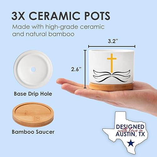 Miniatura 6 de Macetas cristianas, regalos cristianos para mujeres, regalos católicos para hombres, regalo religioso para mujeres, decoración católica, regalo