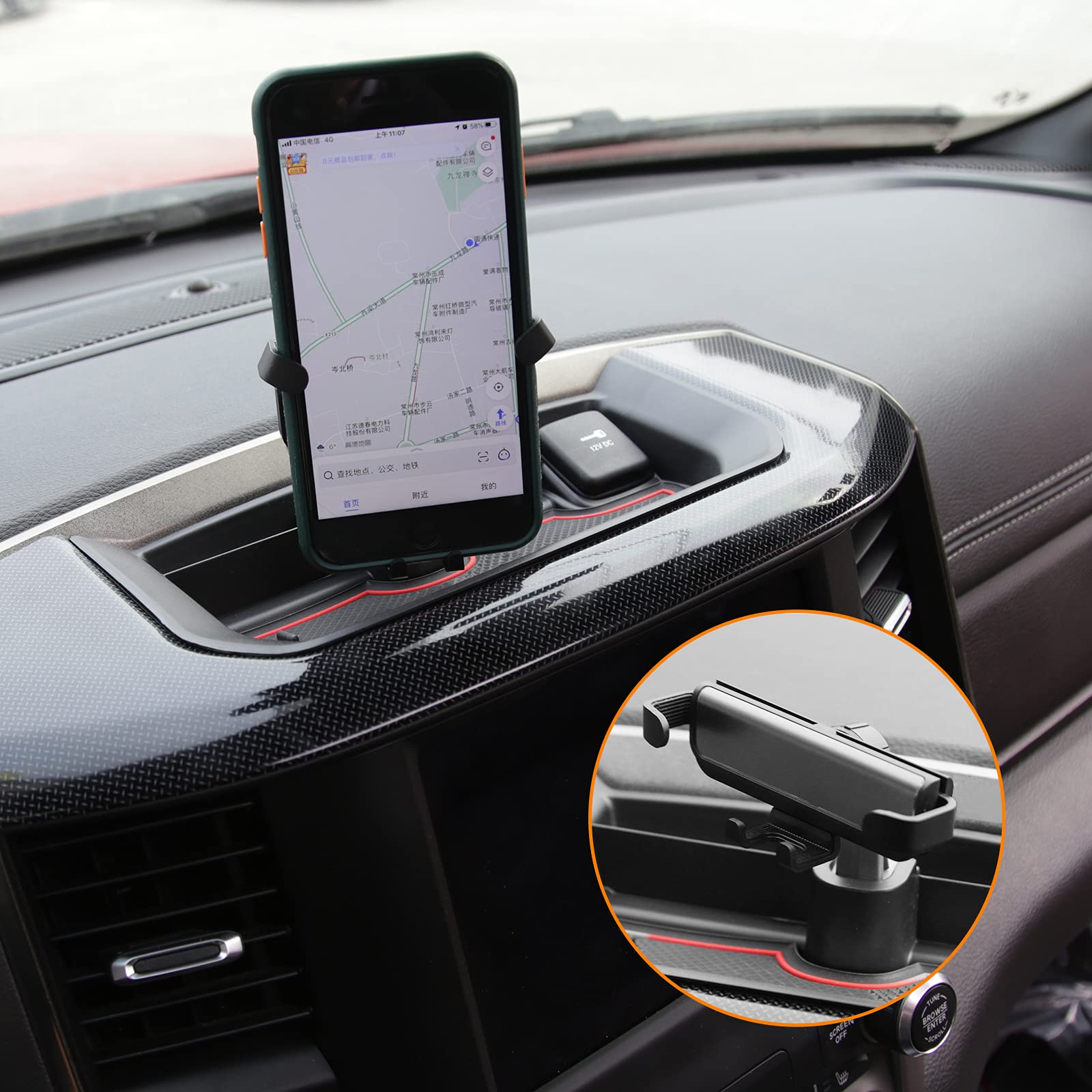 Bomely Fit 2019 2020 2021 Dodge RAM 1500 2500 3500 Dashboard Cell Phone