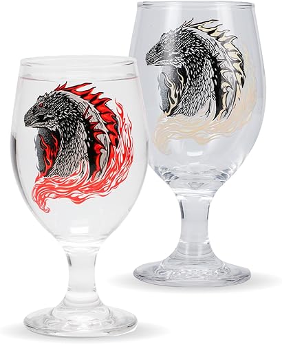 Paladone House Of The Dragon - Copa de cristal que cambia de color (10.2 onzas líquidas), mercancía y regalo de Juego de Tronos, novedad medieval de disponible en Yaxa Peru