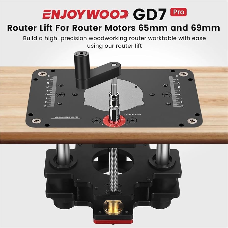 DAMNGOOD　D.G.F GD7 PRO Router Lift for 65mm/69mm Wood Router for Router
