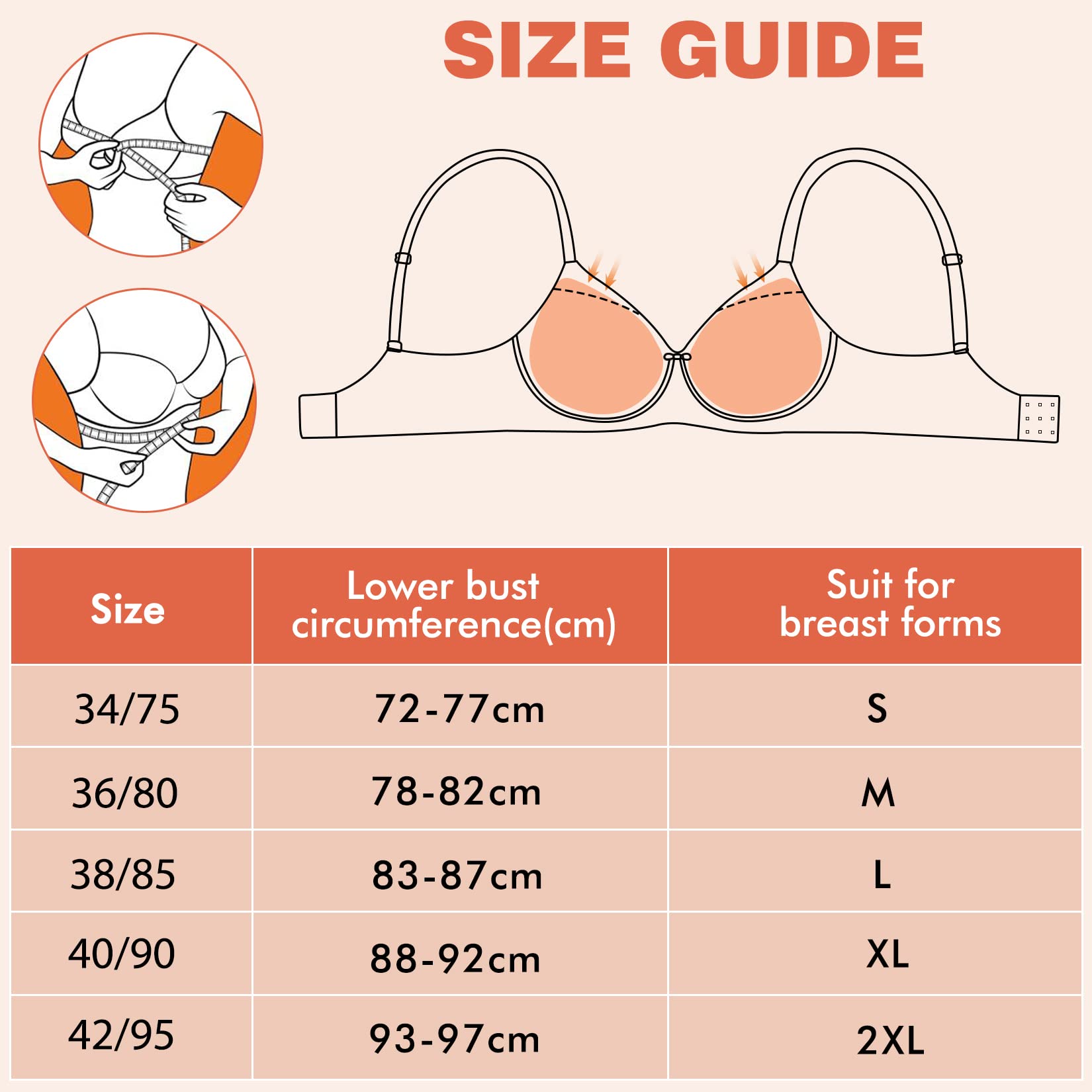 Windsleeping Sujetador Bolsillos para Prótesis Mujeres Mastectomía Travestis