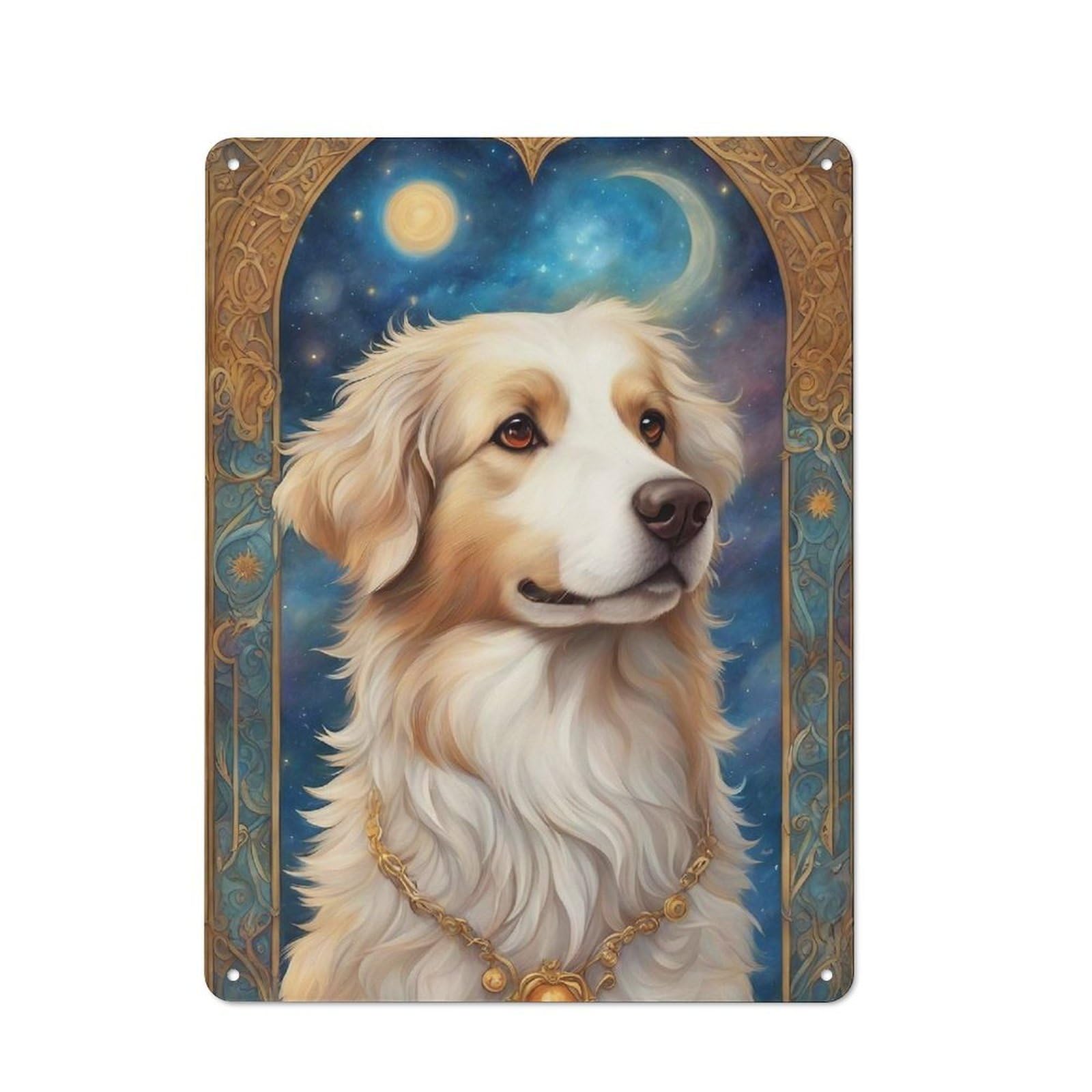 Junmoney Dog00074 Retro Printed Metal Sign 40X30cm For Living Room Wall, Wall Decor For People Reorganising Living Room