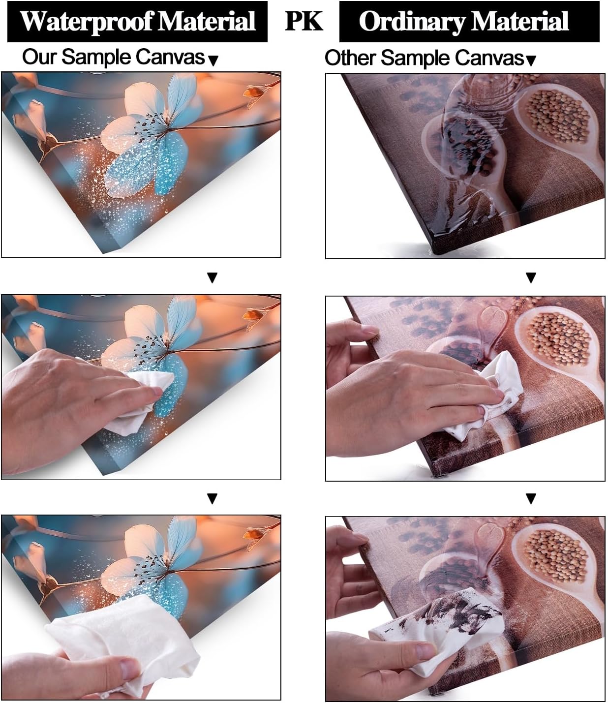 Lasdel Beautiful Floral Flower Plant Wall Art for Living Room Office Nature Wildflower Colorful Painting Prints Scenic Canvas Artwork Over the Couch Dining (20x40 Inches)