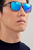 Vista 3 de Maui Jim Gafas de sol rectangulares polarizadas Honokalani para hombre
