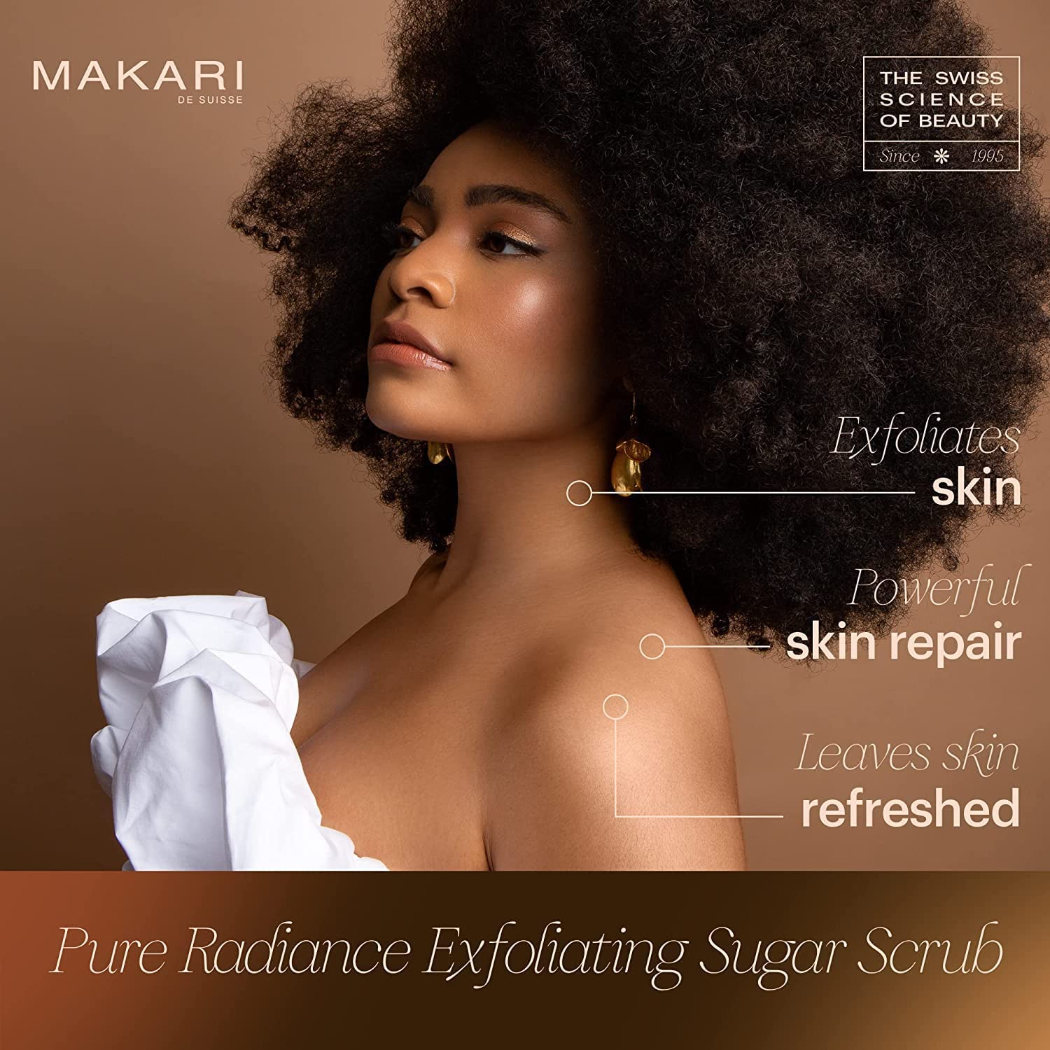 Makari Pure Radiance Exfoliating Face Scrub (5.92 fl oz) | Exfoliating Face & Body Scrub | Skin-Smoothing Formula with Papaya, Pineapple & Pomegranate - Image 2