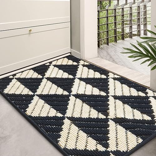 Miniatura 6 de TOMEX Tapete de puerta para interiores y exteriores, tapete antideslizante mejorado 2023, tapete de bienvenida para el hogar, jardín, garaje (32 x