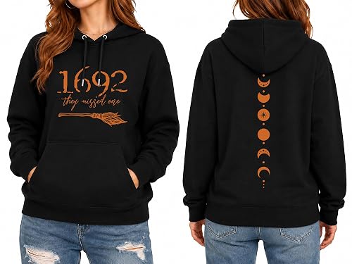 Halloween Sweatshirts for Women 1692 They Missed One Funny Witch