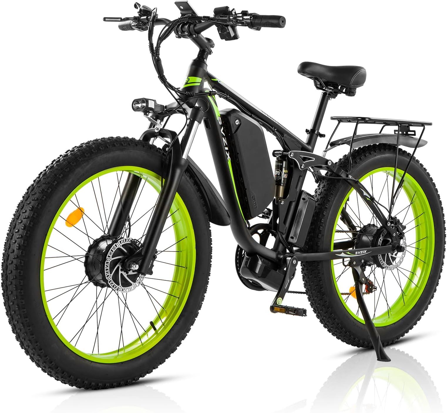 Electric Bike for Adults, 2000W Ebikes 26"x4" Fat Tire Bicycle, Dual Motor 48V/22.4Ah Removable Larger Battery Bikes for Beach Mountain Snow Commute Off-Road Ride with UL Certified