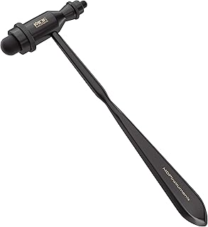Tromner Neurological Reflex Hammer with Pointed Tip Handle for Cutaneous and Superficial Responses - Free-Parts-for-Life (MDF555) (All Black (Blackout))