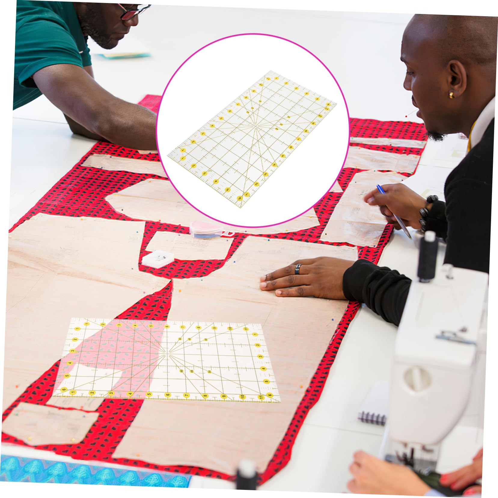 Durchsichtiges Pvc Patchwork Lineal zum Nähen und Zuschneiden