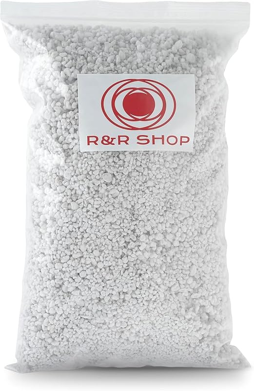 R&R SHOP Közepes Szemcséjű Perlit 10L - Semleges pH, Ideális Kertészkedéshez, Csíráztatáshoz, Talajlazításhoz és Növénynövekedés Serkentéséh
