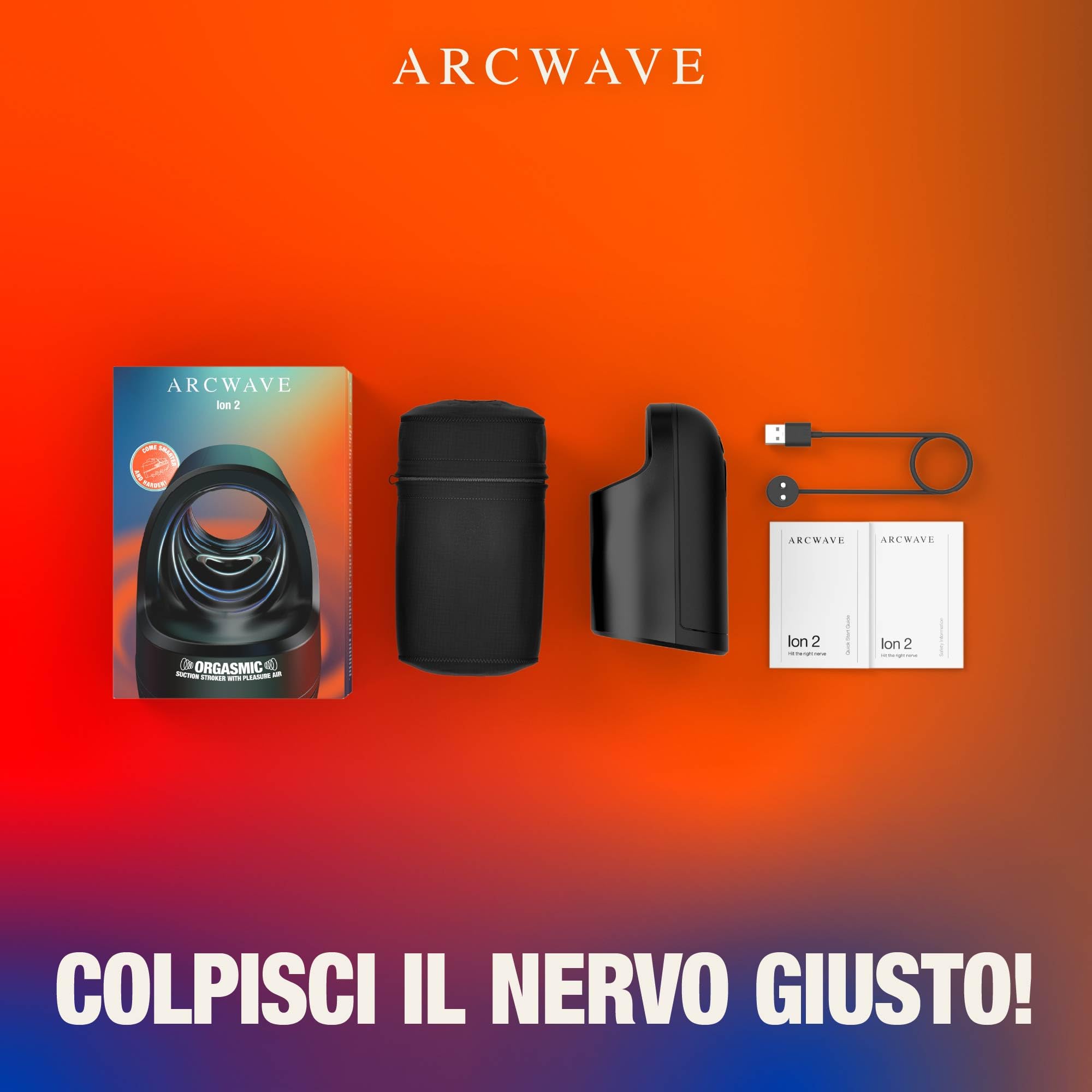 Arcwave Ion 2 Masturbatore Maschile Pleasure Air | Masturbatore a Suzione in Silicone | Sex Toy Uomo con Smart Silence | Giocattolo Erotico Automatico a Mani Libere | Impermeabile e Facile da Pulire