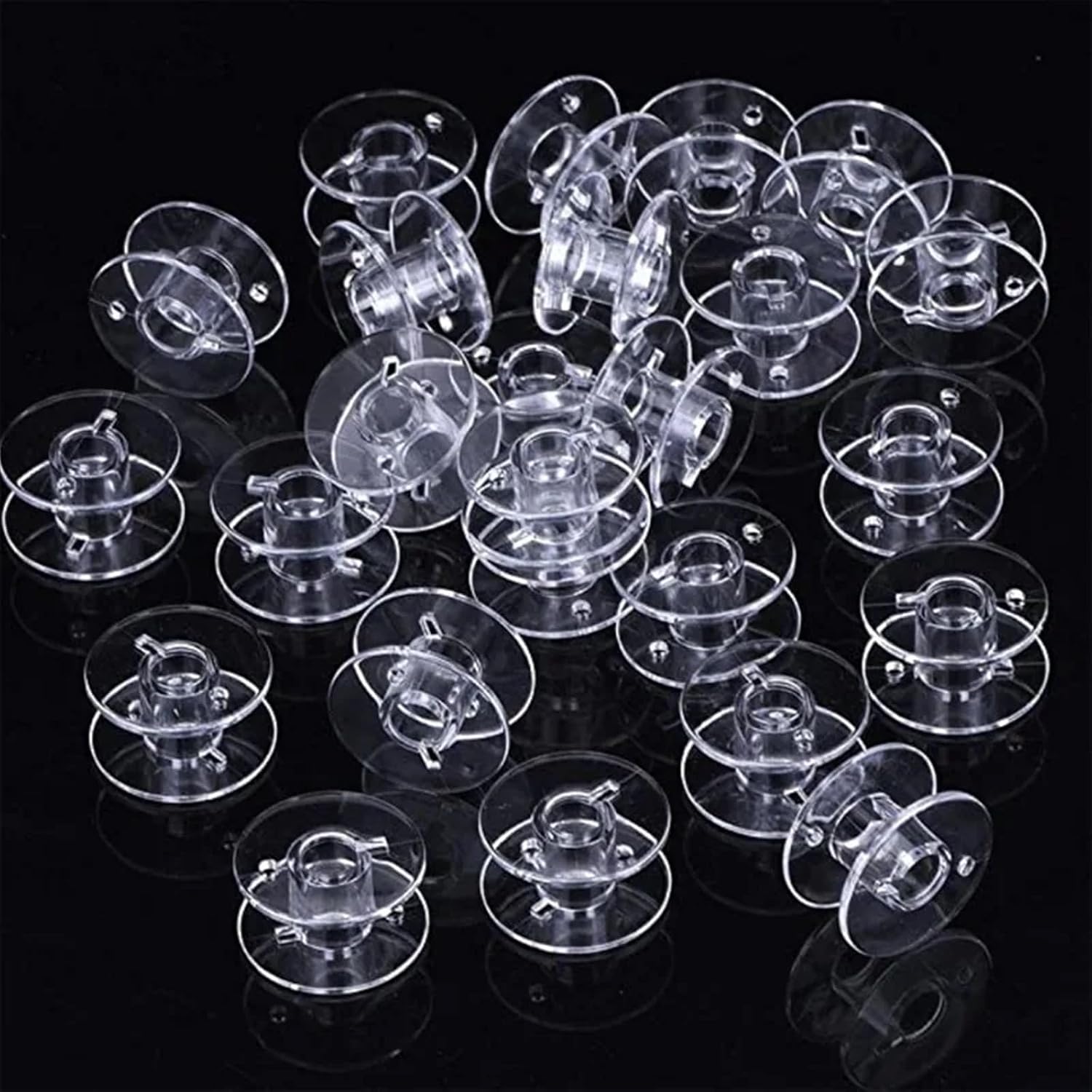 25Pcs/Set Clear Plastic Bobbins Sewing Machine Spools with Thread Storage Case Box for Home Sewing Accessories Sewing Tools (Color : 1Pc Empty Box)