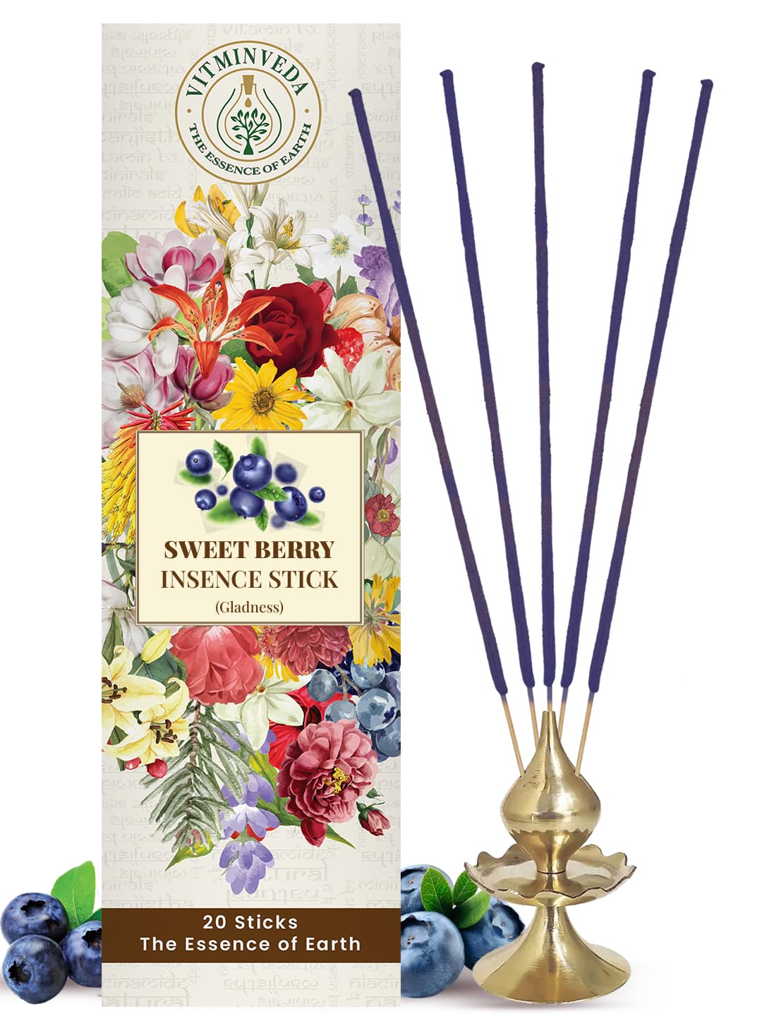 VITMINVEDA Sweet Berry Incense Stick, Long Lasting Incense | Premium Incense | Luxury Incense | Natural Ayurvedic Incense for Puja Prayer (Stand Not Included) (Pack of 1) (B0CGNTYT3H) Amazon Price History, Amazon Price Tracker