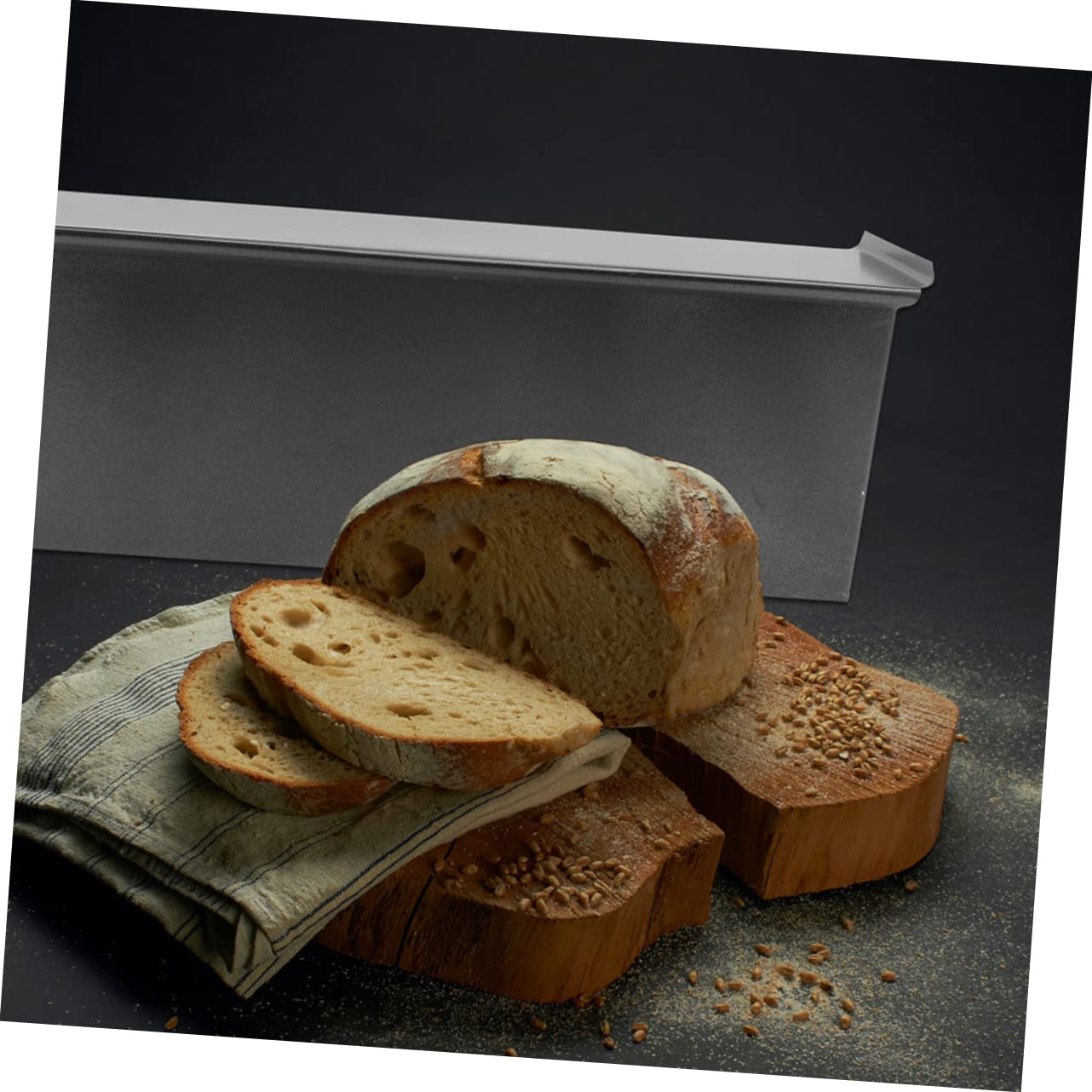 Alipis Antihaft Beschichtete Backform aus Eisen mit Deckel Praktische Toastbackbox für Einfaches Entformen und Tragbares Backen von Brot und Toast in Küche