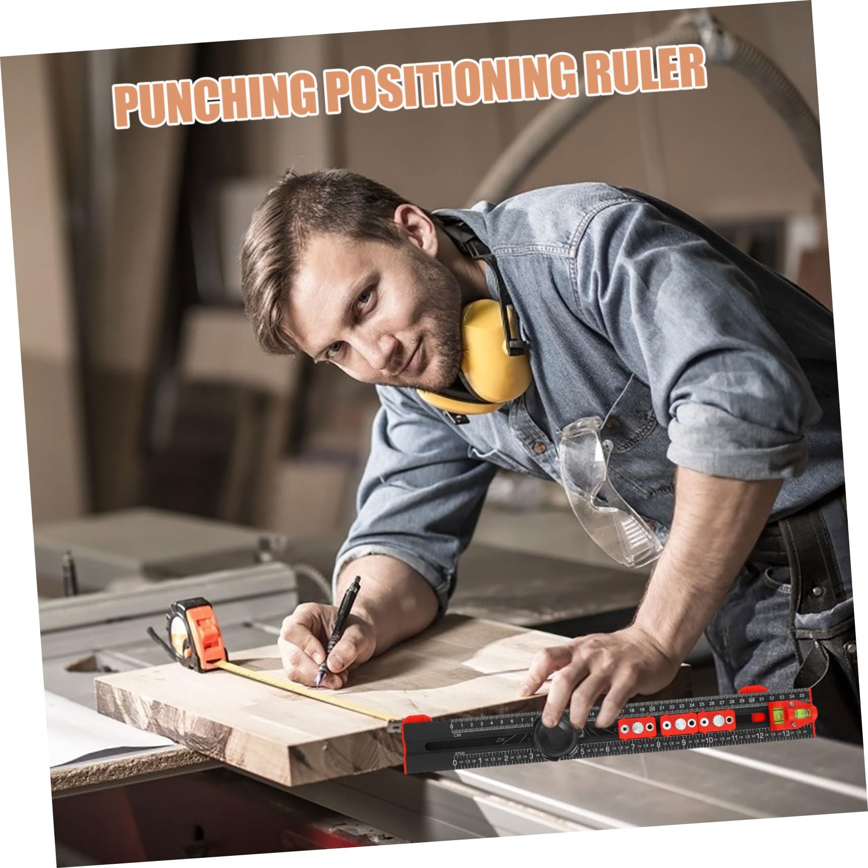 Präzisionslineal Aus Aluminiumlegierung Und Abs Für Holzbearbeitung Kantenlineal Als Werkzeug Für Schrank Und Schubladenmontage