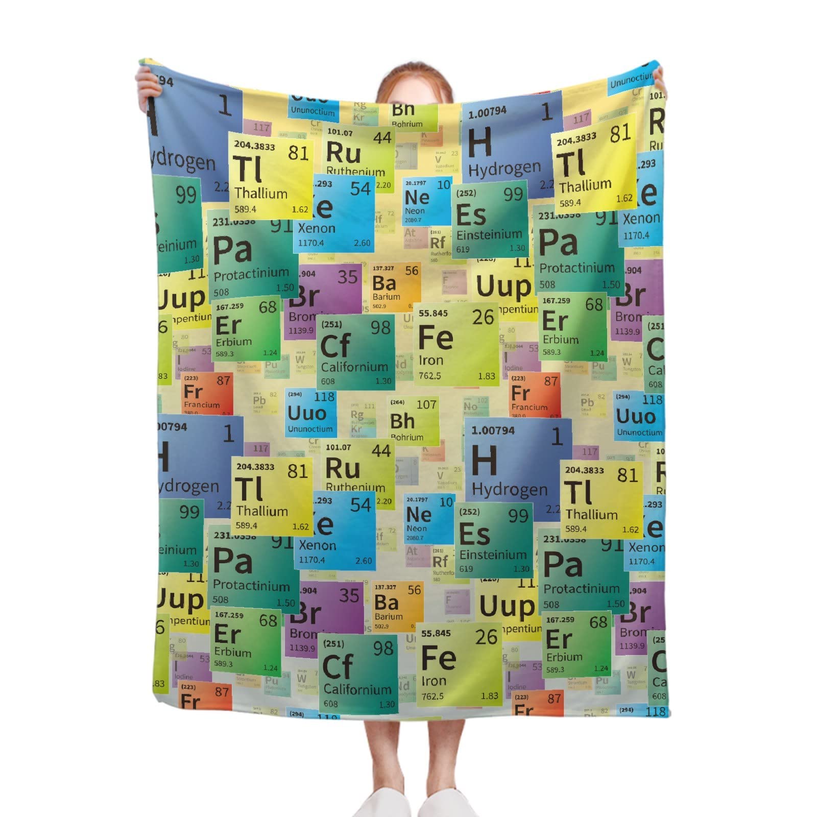 Padumuttara Boys Periodic Table Of The Elements Blanket, Science 50 X 60 Inch Throw Lightweight Super Soft Cozy Chemistry Teachers Gifts Blankets For Couch Bed Sofa Chair