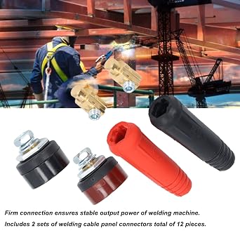 Welding Cable Panel Connector, Quick Fitting Welder Plug Socket Standard Design for Power Supply