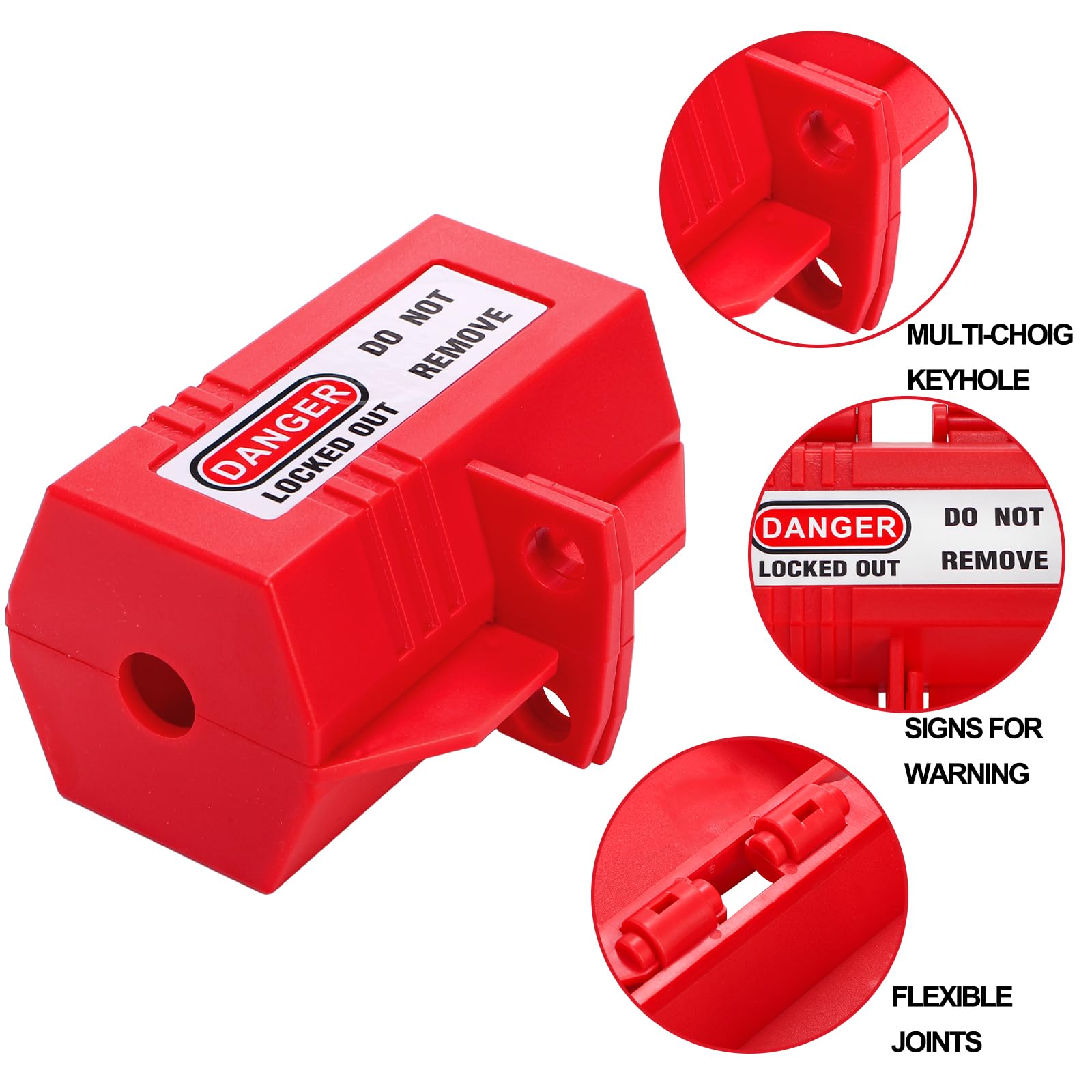 Lockout Tagout Plug Locks - 3 Pack -4 Lockout Tagout Plug Locks - 3 Pack -4