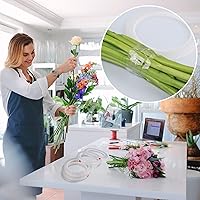 Vista 5 de GLAMFIELDS 6 rollos de cintas florales de 1/4 pulgadas, cinta floral transparente, cinta floral blanca para envoltura de tallo de ramo, cinta