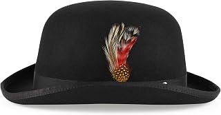 Mens Black Derby Hat, Black Bowler Hats for Men, Bowler Derby Hat