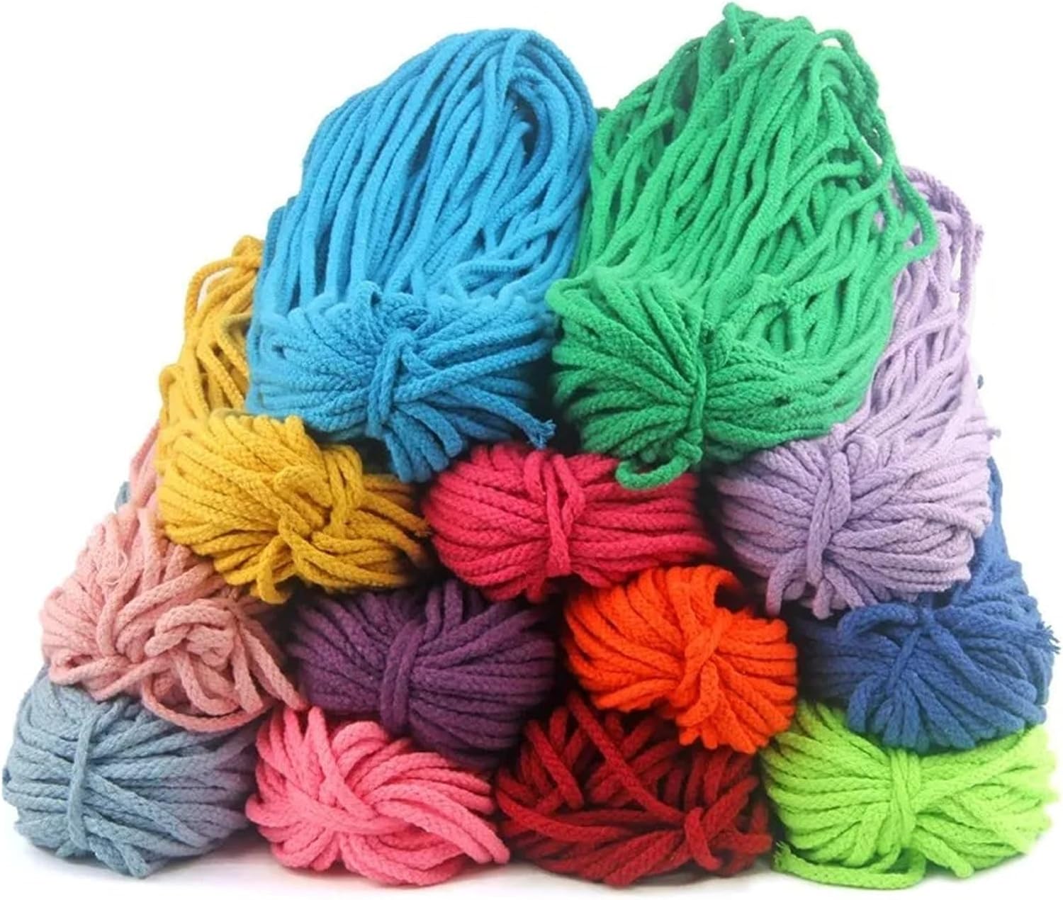 5mm Cotton Rope Environmentally Friendly Twisted Rope high Toughness Thread DIY Textile Craft Braided Rope Home Decoration 25 Meters(27 Dark Blue)