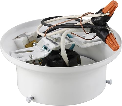 Miniatura 3 de Aspen Creative 22103-03-1 - Kit de soporte de techo empotrado con salida en acabado blanco mate de 3-58 pulgadas, 4-34 pulgadas de diámetro x 2