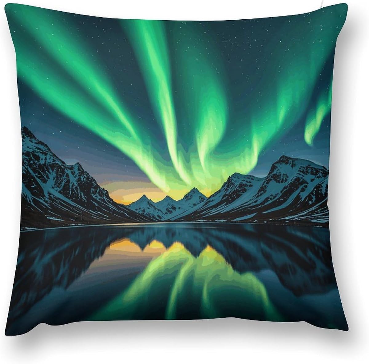 Throw Pillow Covers Aurora Lights Decorative Plush Pillowcases for Sofa Soft Double-Sided Cushion Cases for Bedroom Living Room Home Decor 20 "x20