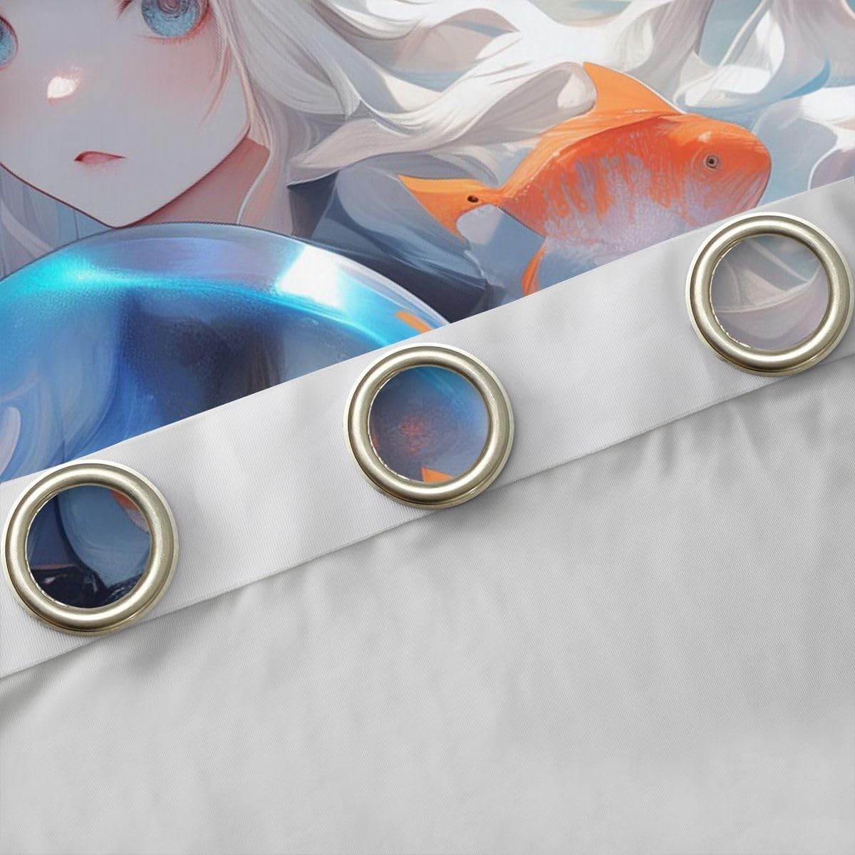 Erosebridal Anime Girl Curtains for Bedroom 3D Japanese Printed Curtains & Drapes Kids Anime Gifts 30%-50% Blackout Curtains 42''Wx63''L, Cartoon Design Window Curtains Kawaii Room Decor image 5