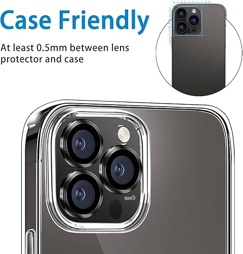 Miniatura 4 de Protector de lente de cámara compatible con iPhone 12 Pro Max, protector de pantalla de vidrio templado 9H antiarañazos, protector de pantalla