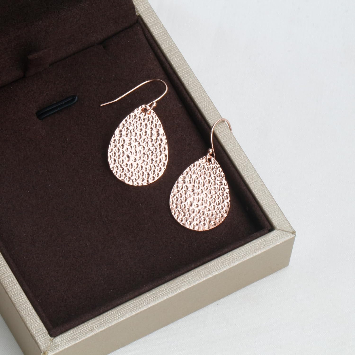 Bohemian Boho Handmade Hammered Teardrop Dangling Drop Earrings for Women, 925 Sterling Silver Hooks - Image 7