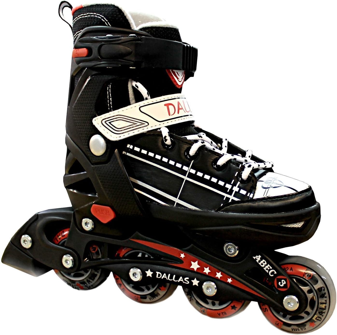 California Pro Dallas Performance Inline Adjustable roller Skates (1 UK - 3 UK)