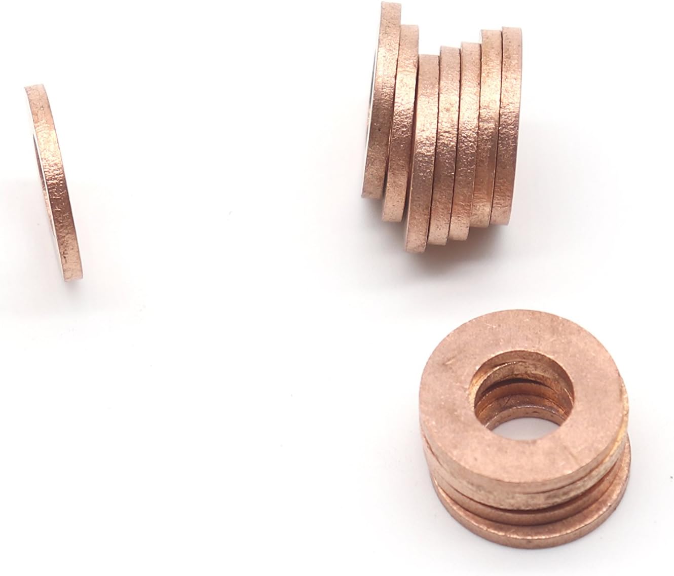 50-Pack M10 x 20 x 2mm Metric Flat Copper Sealing Washers
