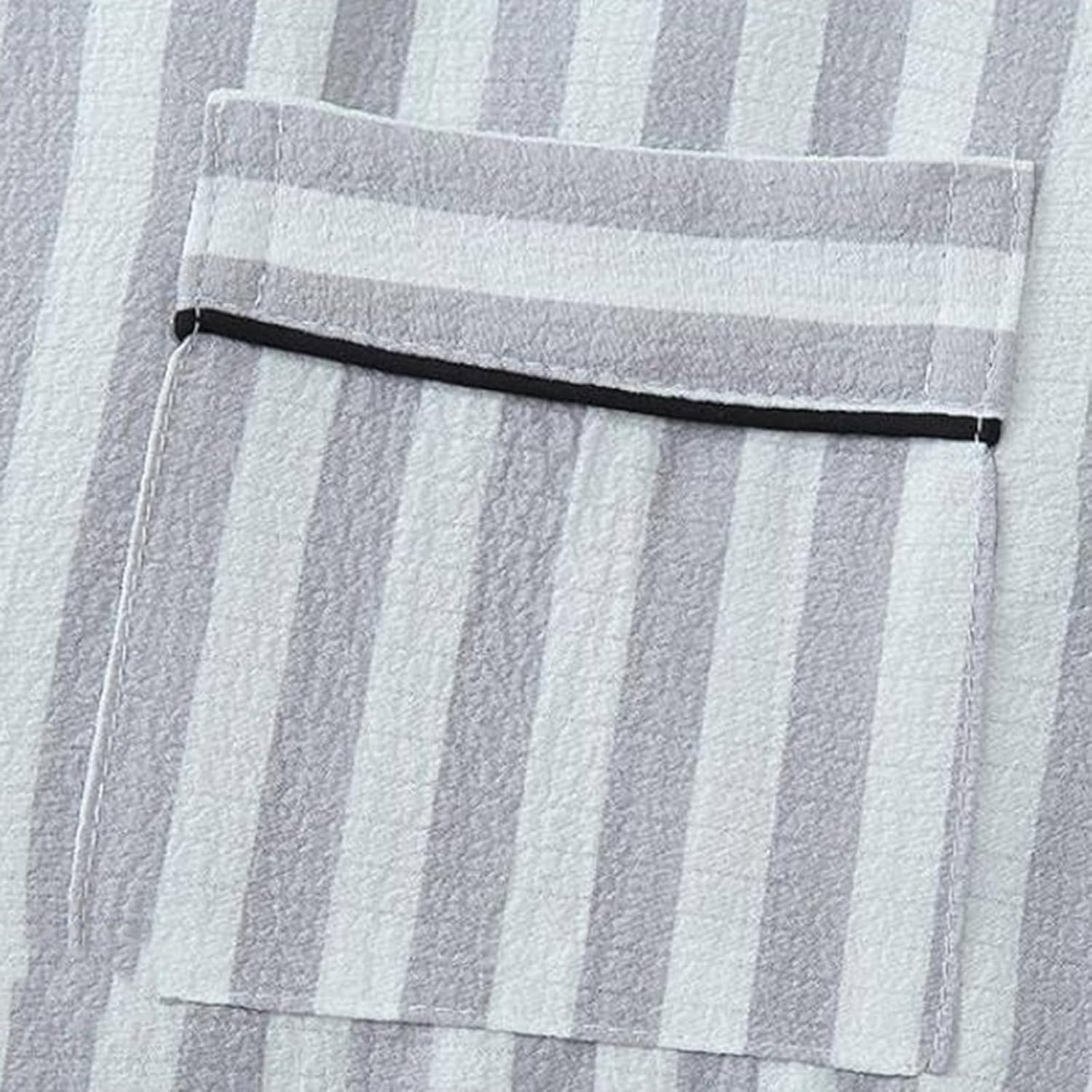 Generic Pajamas for Women Set 3PCS Button down Long Sleeve Shirt with Long Pant Pjs Sets Classic Striped Soft Comfy Sleepwear - Image 6