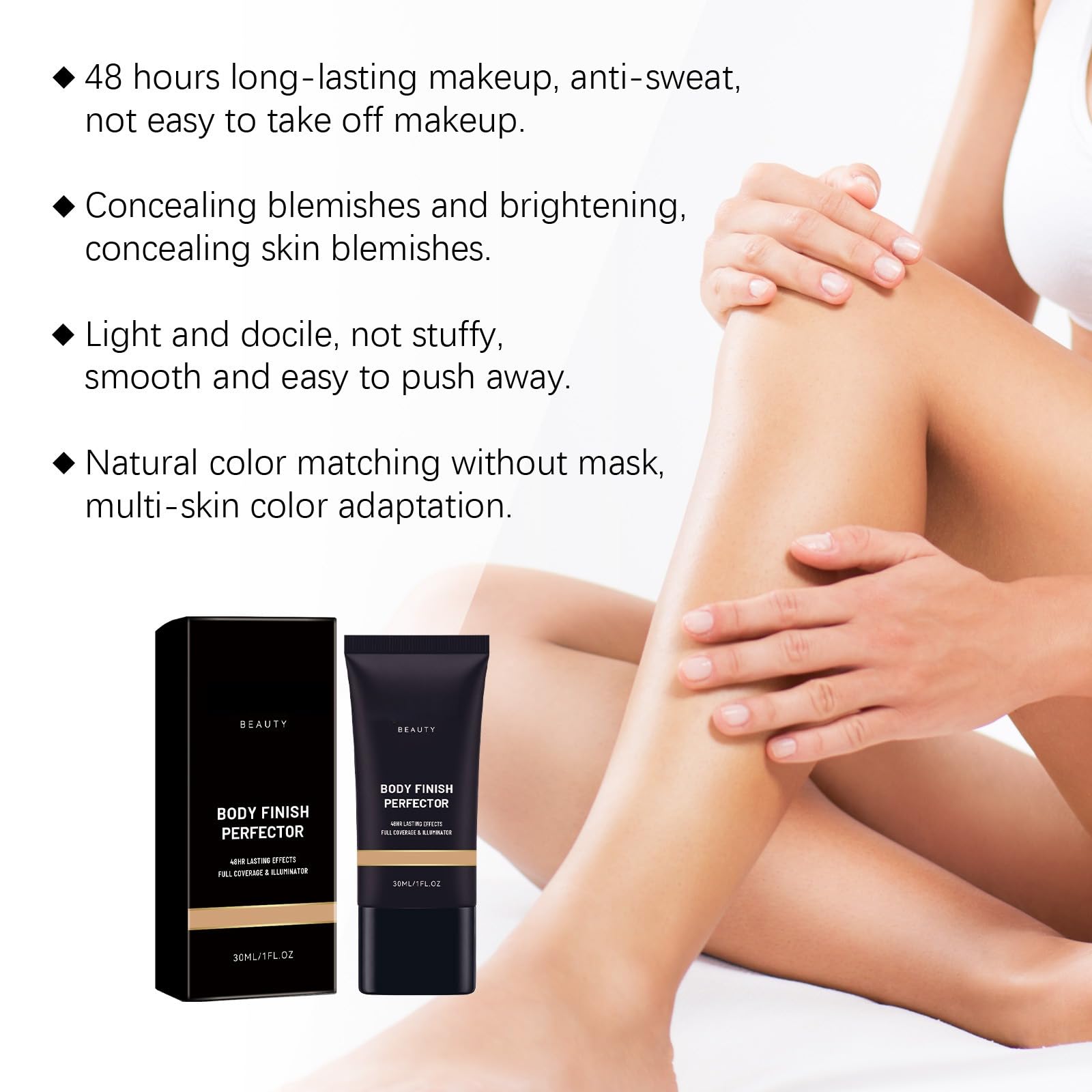 Body Coverage Perfector, Make-up zur Abdeckung der Venen der Beine, feuchtigkeitsspendende Körperlotion, leicht aufzutragende Foundation