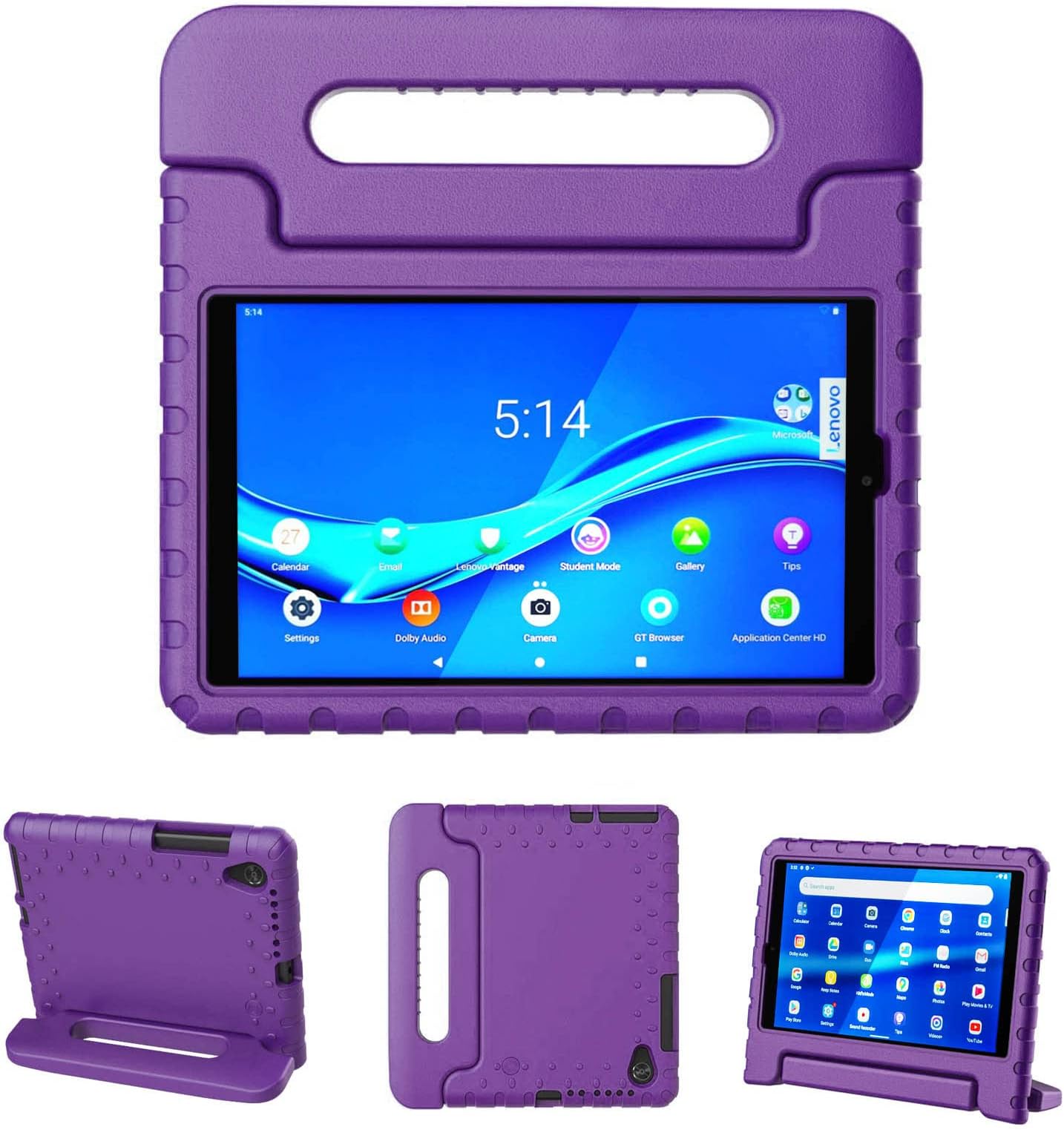 Viahoo Case for Lenovo Tab M8 HD Tablet ZA5G0060US/TB-8505F/TB-8505X and Smart Tab M8 TB-8505FS/TB-8505XS/Tab M8 FHD TB-8705F/TB-8705N Kids Case Lightweight Durable Foam Cover, Purple