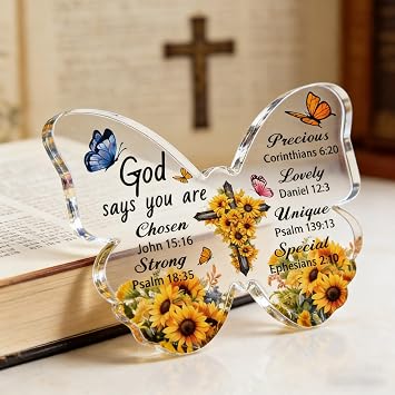 Sunflower Gifts for Women Spiritual Gifts for Women Christian Stuff | Sunflower Desk Accessories Christian Desk Accessories Sunflowers Decor Religious Church Stocking Stuffers