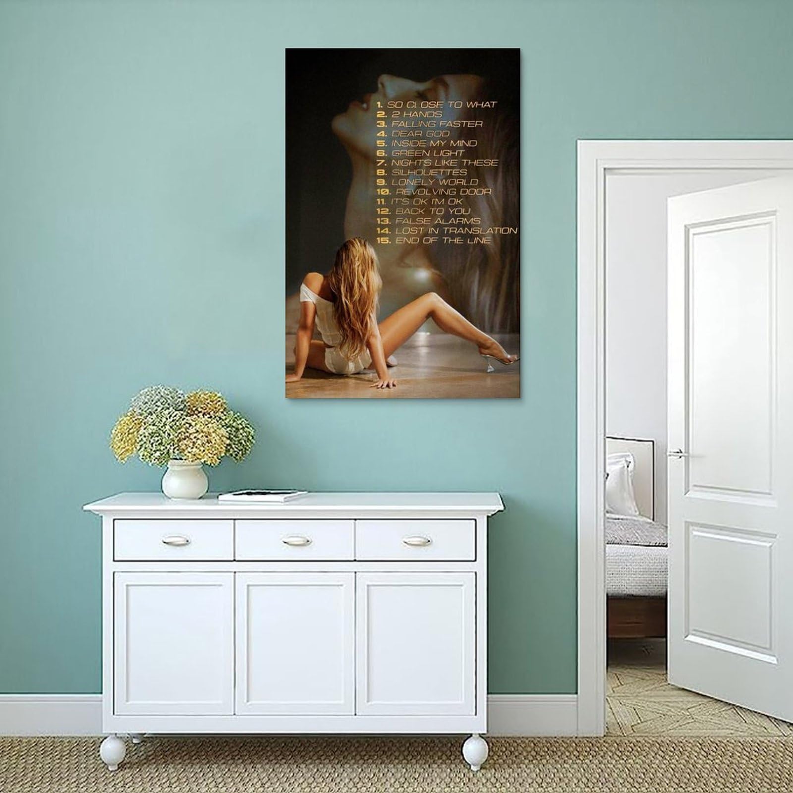 Tapisserie Murale Tate McRae - So Close To What - 70x70 Cm, Sans Cadre, Déco Salon Ou Chambre