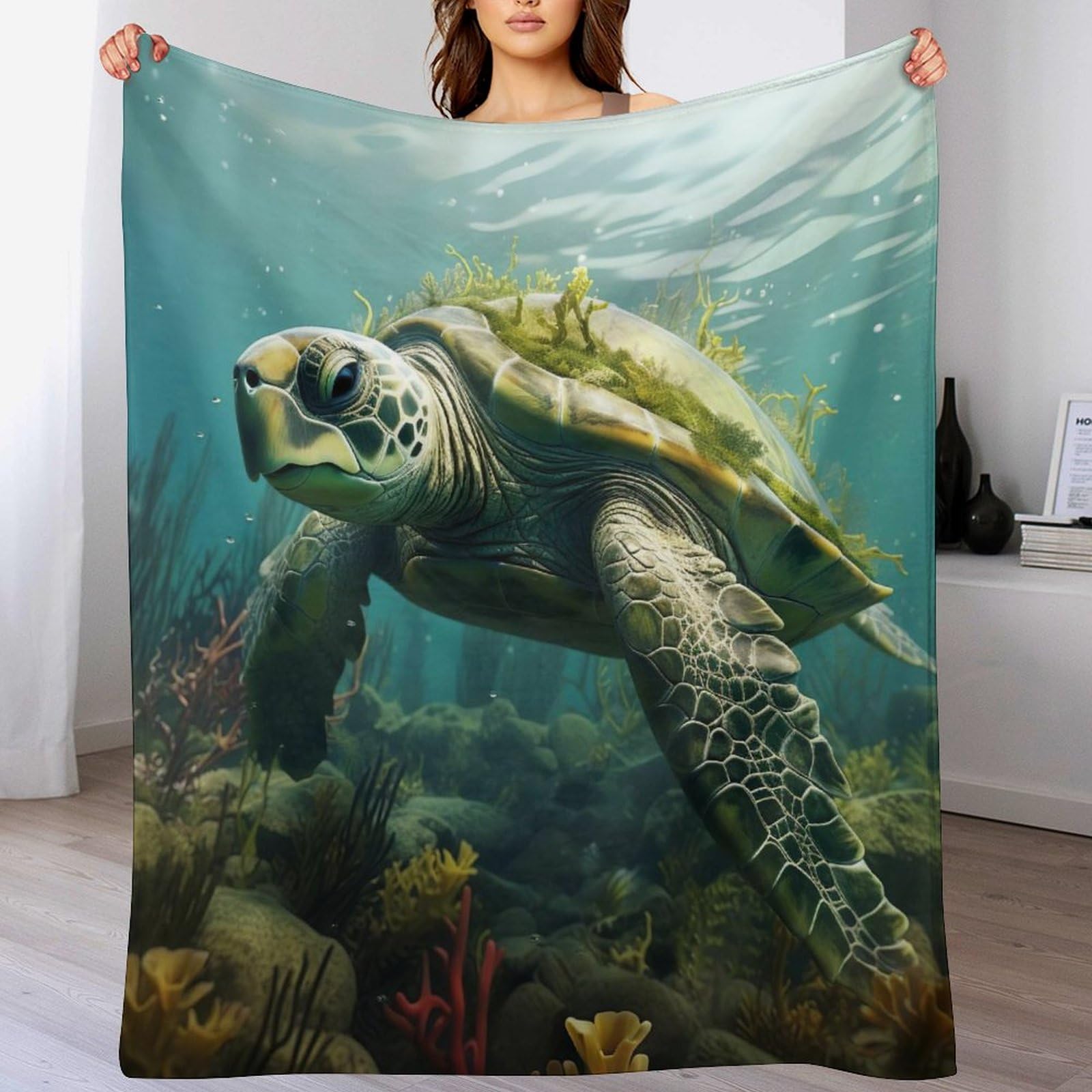 Couverture tortue de mer cadeau idéal pour anniversaire enfants et adultes