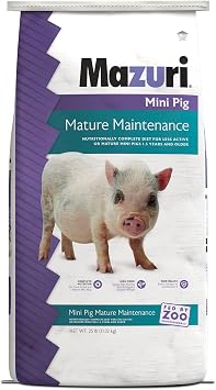 Mazuri | Nutritionally Complete Mini Pig Mature Maintenance Food | 25 Pound (25 lb.) Bag
