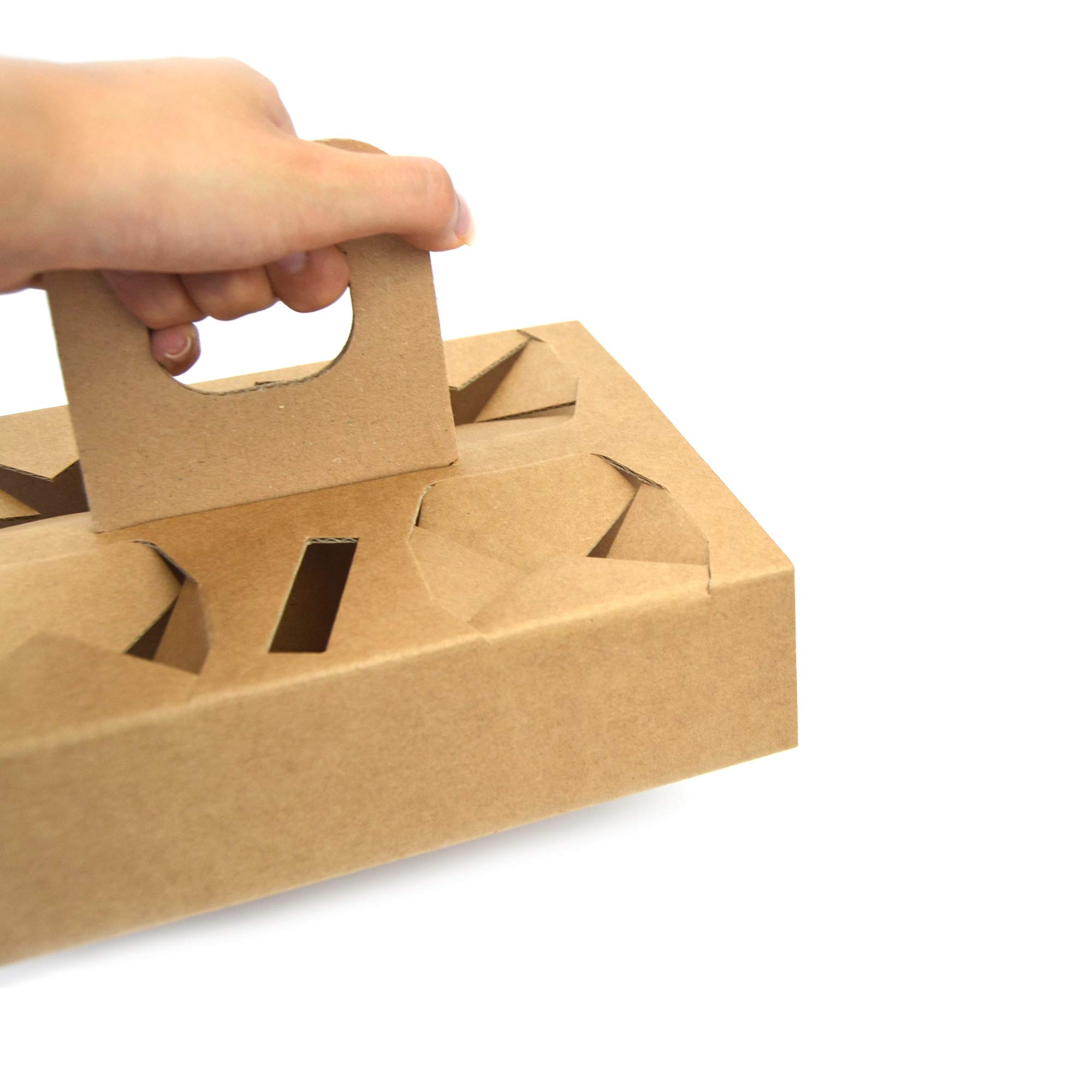 SDG PZ 300 Cestino in Carta Avana Porta Bicchieri 4 Fori per Caffe' da ASPORTO Coffee Cup Holder