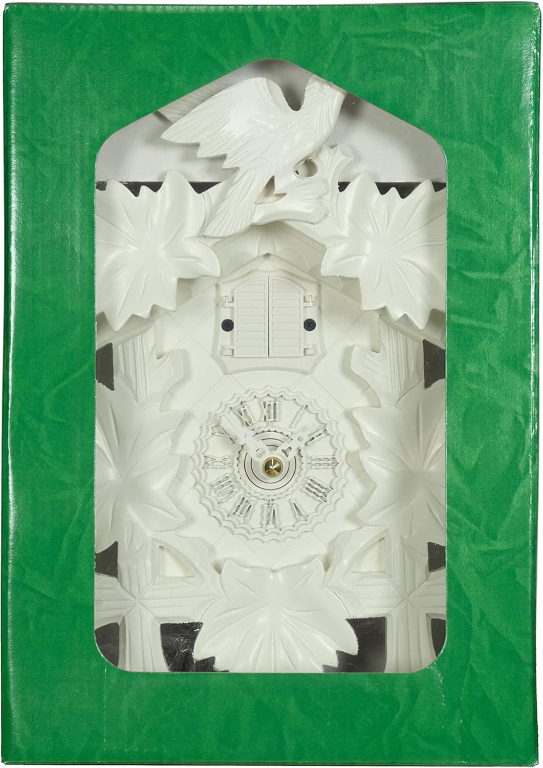 Trenkle Quartz Cuckoo Clock 5 Leaves, Bird, with Music, Gift-Boxed