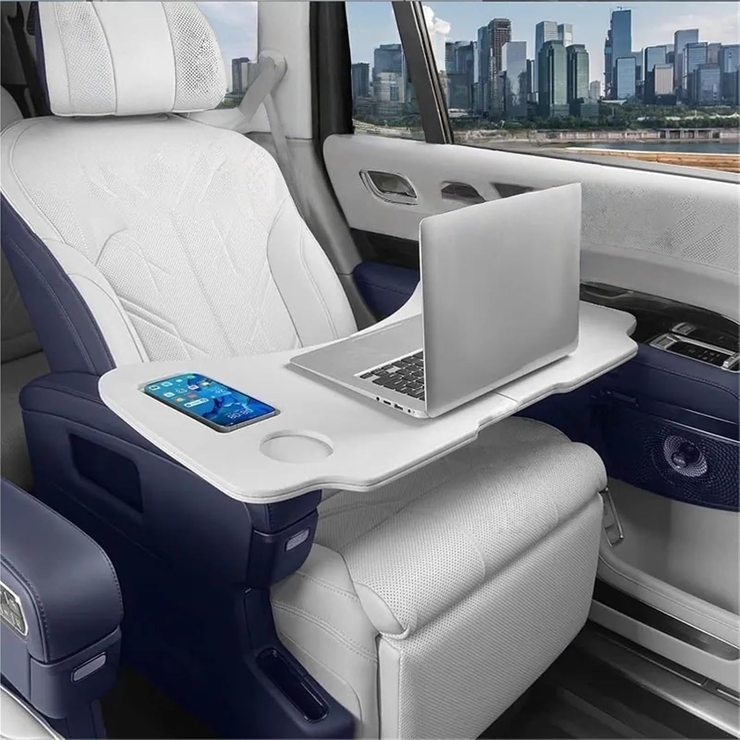 Car Tray Table for Zeekr 9X 2025 2026Car Food and Drinks Folding Holder Laptop Stand Drive Desk Office Tool Accessories(C) image 5