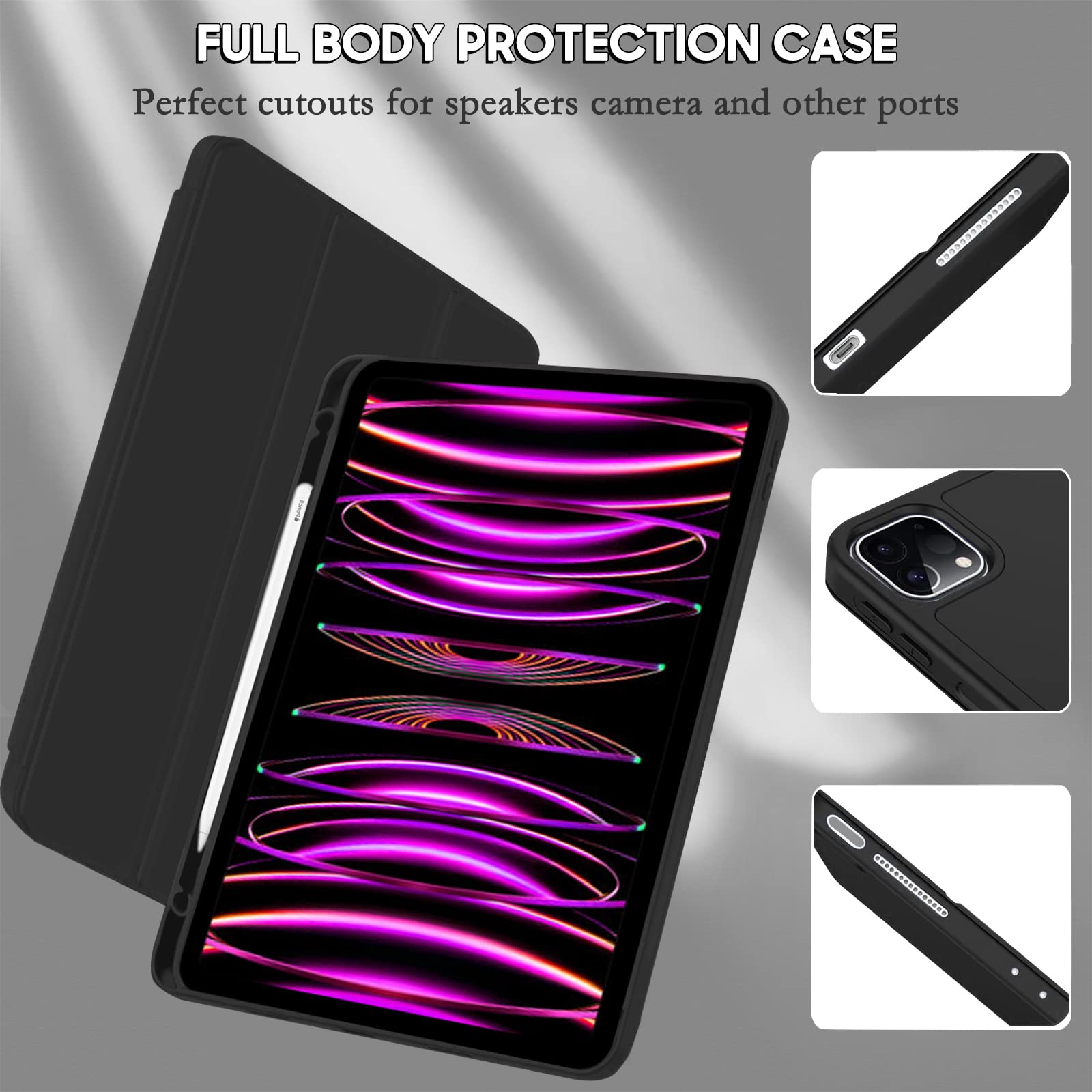 Smart Case Cover For IPad Pro 11 Inch (2024-2018 All Gens) - Multi-Model Fit