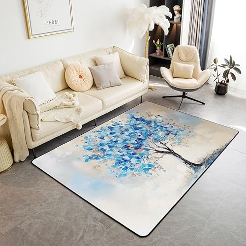 Miniatura 21 de Alfombra decorativa de estilo bohemio retro floral de 5 x 7 pulgadas, 70 segundos, flores hippie bohemias, alfombras para sala de estar para niños,