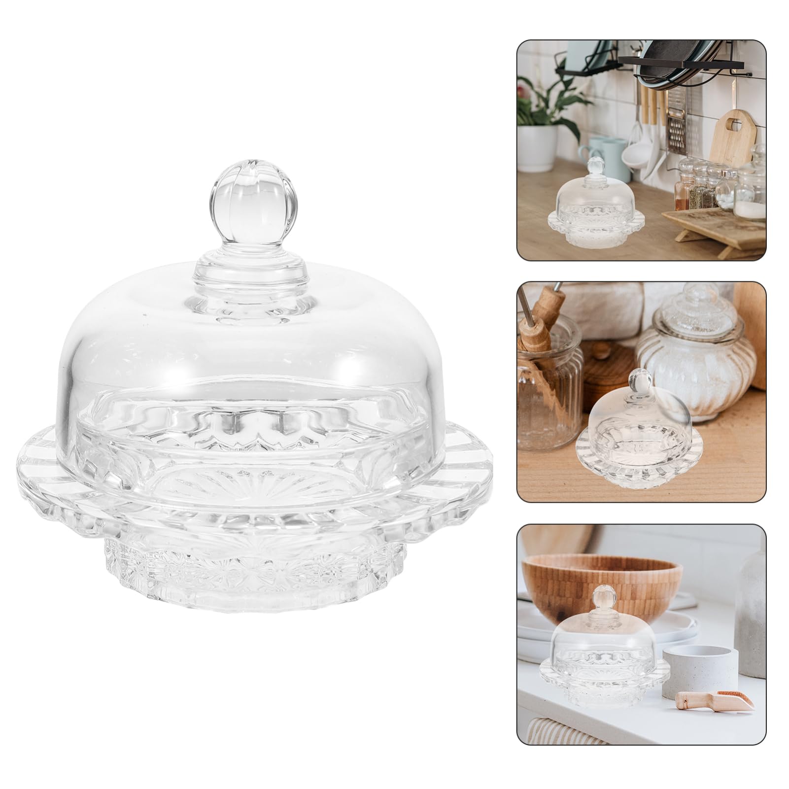 OUNONA Tarro De Vidrio Transparente Con Tapa Hermética, Recipiente Pequeño Para Snacks y Dulces, Almacenamiento Práctico Hogar y Oficina, Contenedor Decorativo Con Cierre Seguro