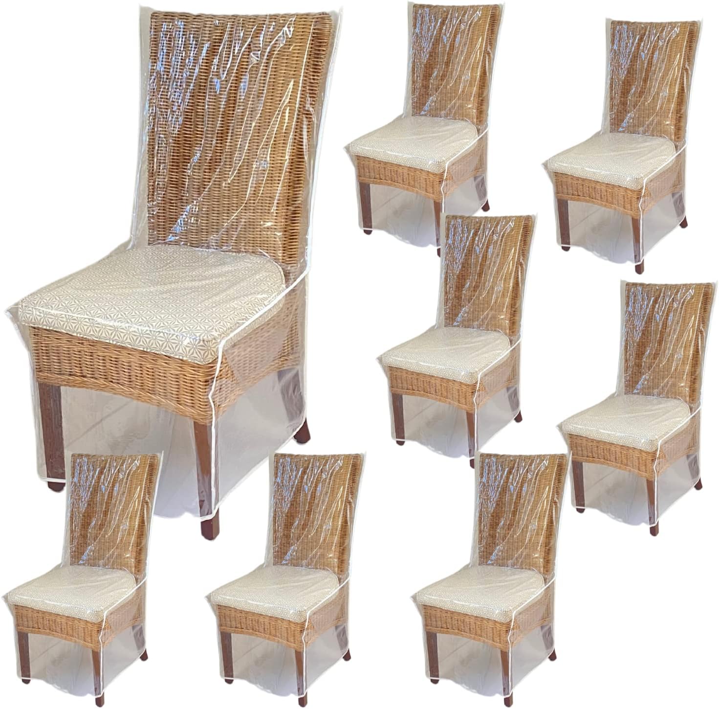 Evelots Dining Room/Kitchen Chair Cover/Protector8 PACK