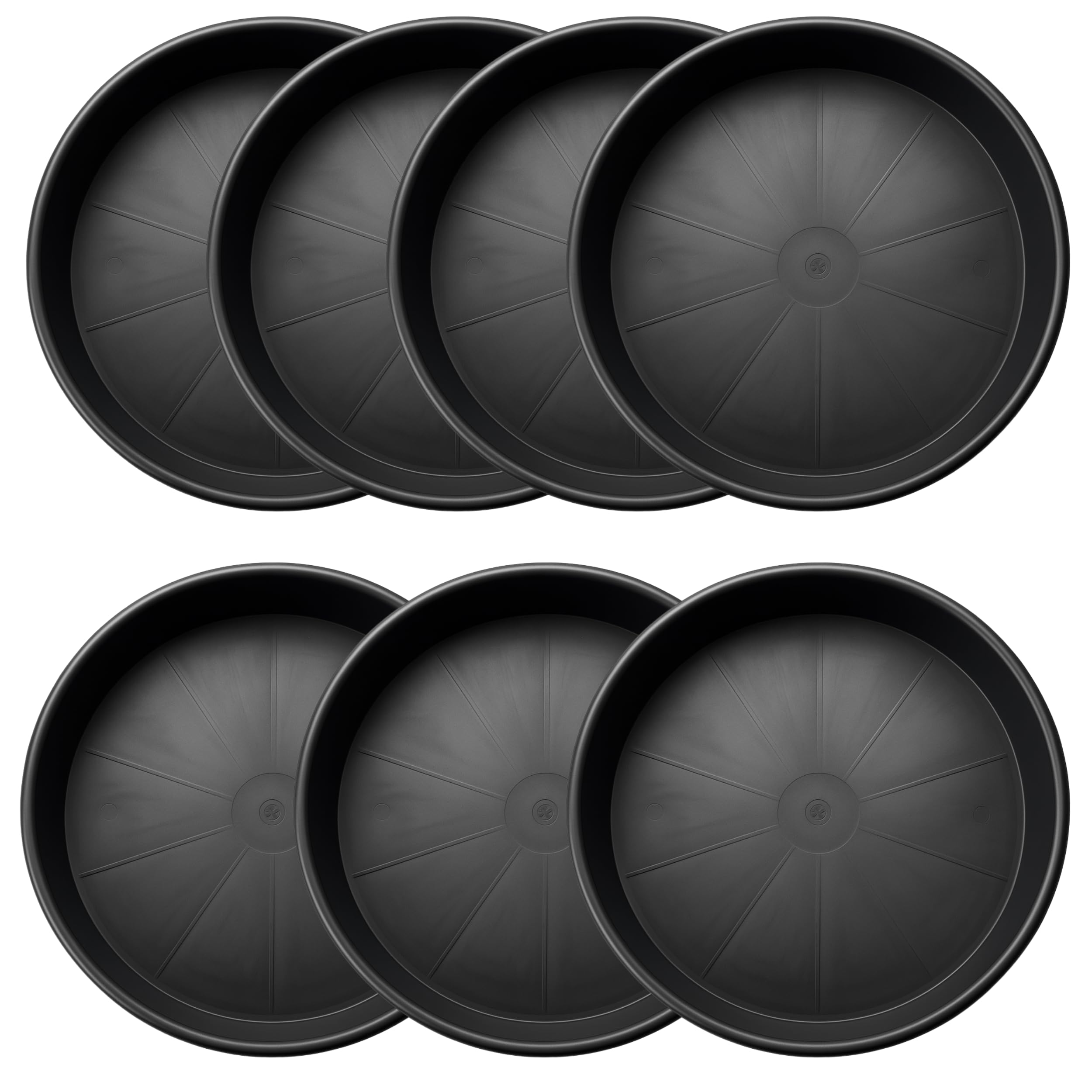 FUTURE GARDENING Plant Pot Saucers 18cm 25cm 30cm 35cm 40cm 45cm 50cm – Black Round Drip Tray Base/Plant Tray for Pots – Multi Pack 1–100 (Ø 30cm, Pack of 7)