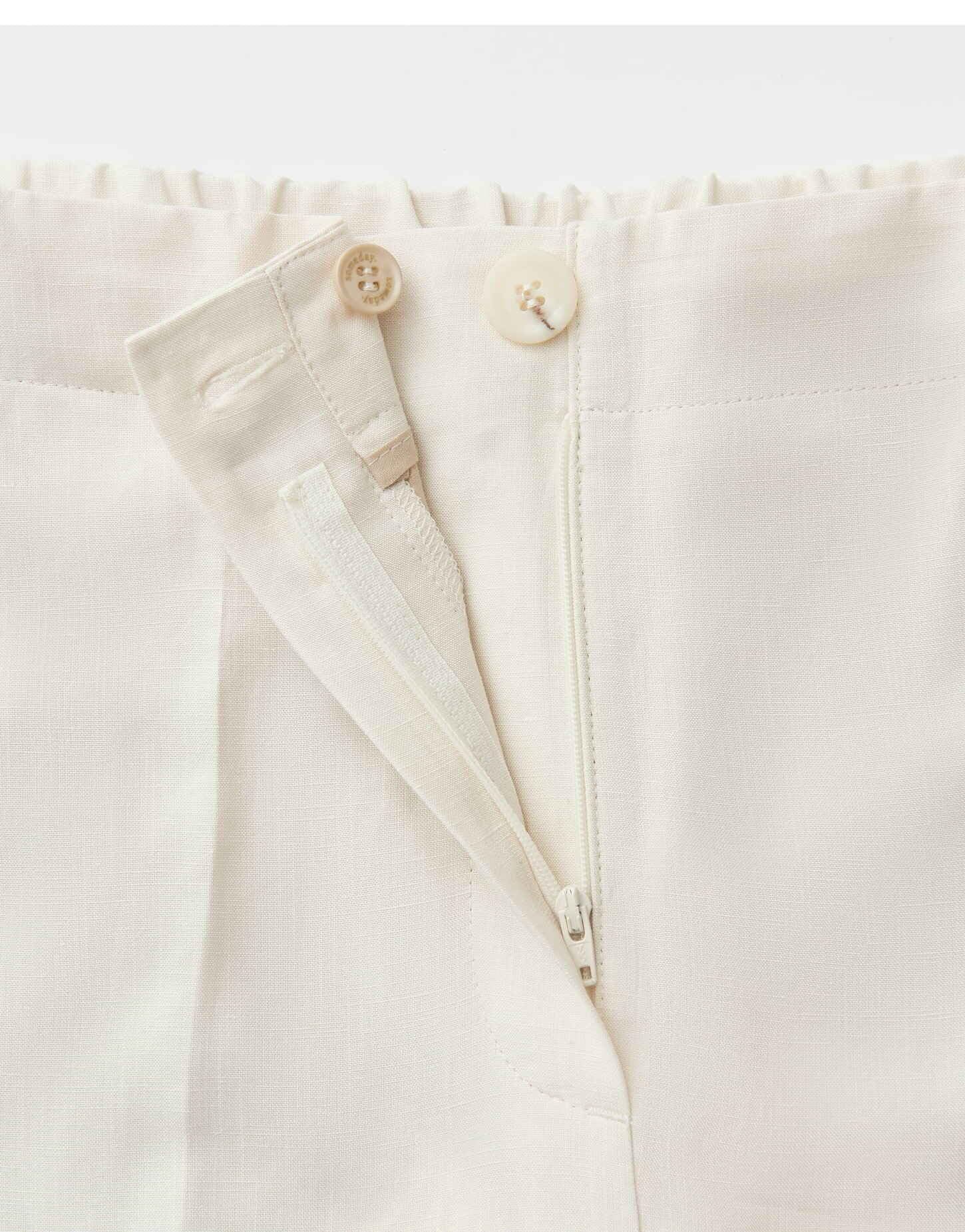 someday Damen Culotte | CELINO Cropped Linen Culotte aus Viskose Leinen Mix